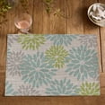thumbnail image 4 of Sm:)e Floral Vinyl Placemats Set of 4, Heat Resistant Non-Slip Place mats for Dining Table, Washable Durable PVC Vinyl Woven Table Mats, Sage, 4 of 7