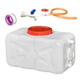 thumbnail image 1 of Almencla Contenant d'Eau de Camping Réutilisable avec Robinet et Tuyau pour Camping, Voiture, Randonnée Blanc 30 kg, 1 of 8