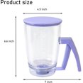 thumbnail image 2 of Pancake Batter Dispenser, Dispenser with Squeeze Handle, Measuring Marks for Pancakes, Waffles, Muffins, Crepes & Cupcakes Baking Tool(Purple), 2 of 4