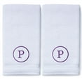 thumbnail image 2 of Monogrammed Hand Towels for Bathroom Kitchen Makeup | Personalized Gift for Wedding-Bridal | Classic Font Custom Luxury Turkish Towel | Spa Collection, Oversized, 16 X 30 Inch, Set of 2, 2 of 3