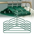 thumbnail image 2 of 5-Pack of Fabric-Wrapped Metal Hangers Features a Strong Metal Frame,Soft Fabric Coating,Non-Slip Design,preventing Damage,and Providing Secure,Space-Saving Garment Storage. (Green), 2 of 8