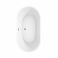 thumbnail image 4 of Wyndham Collection  Carissa 60-inch White Freestanding Soaking Bathtub, 4 of 8