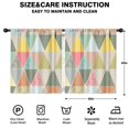 thumbnail image 2 of Blackout Kids Curtains,Multi Color Triangle Checkered Pattern Childrens Insulated Curtains Set Of 2,Bedroom Essentials,Toddler Room Decor 52"x63", 2 of 5