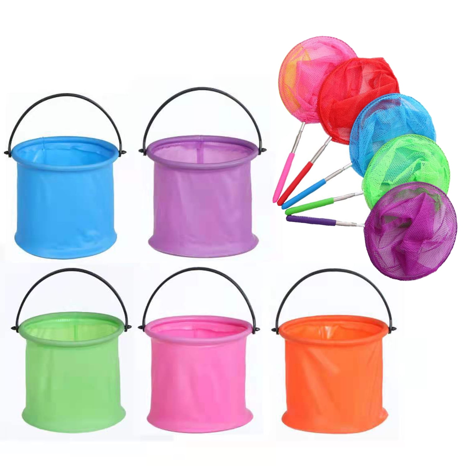 10PCS Colorful Telescopic Butterfly Nets Cage for Kids