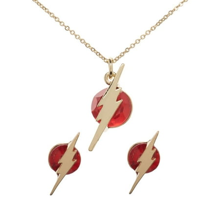 UPC 190371869297 product image for The Flash Jewelry Necklace and Earrings Set DC Comics | upcitemdb.com