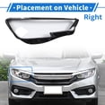 thumbnail image 3 of Unique Bargains Headlight Lens Cover Headlight Headlamp Lense Clear Lens Cover for Audi A4 2016-2019 Black,Clear Pc 1 Pc Front Right Car, 3 of 6