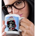 thumbnail image 2 of 3drose, Tuxedo Cat Wearing Santa Hat Sparkle, 15oz Mug, 2 of 6