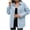 Light Blue, variant on Women Long Sleeve Collared Open Front Oversized Denim Shacket Regular Fit Chest Pocket Long Jean Shirt Jacket Mid Weight Wrinkle Resistant Transitional Layering