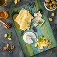 thumbnail image 5 of Music Cutting Board, Acoustic Guitar on Colorful Painted Aged Wooden Planks Rustic Country Design Print, Decorative Tempered Glass Cutting and Serving Board, Large Size, Multicolor, by Ambesonne, 5 of 5