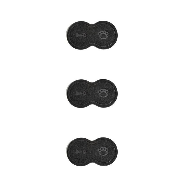 Justharion Pet Accessory Easy To Clean Variety Of Styles Beloved And Non-toxic PVC Cat Litter Mat Cat Accessory Pet Mat Black 3Set