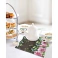 thumbnail image 4 of Spring Pink Roses Kitchen Dish Towels for Drying Dishes Set of 2, Pastoral Eucalyptus Leaves Brown Wooden Waffle Weave Microfiber Hand Tea Bathroom Towels Quick Dry & Absorbent Towel 12x12, 4 of 7
