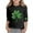 Black, variant on WOYY St. Patrick's Day T-Shirt for Girls Clover Print 3/4 Sleeve T Shirt Tee, Sizes 3-4T