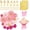 Pink, variant on Graduation Cap Topper Base Kit 2026-350g Ultra-Thick Glitter Cardstock with Gold Letter Stickers - Pre-Cut Mortarboard Insert for DIY Decoration & Keepsake Frame