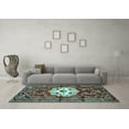 thumbnail image 3 of Ahgly Company Indoor Round Persian Light Blue Traditional Area Rugs, 7' Round, 3 of 4