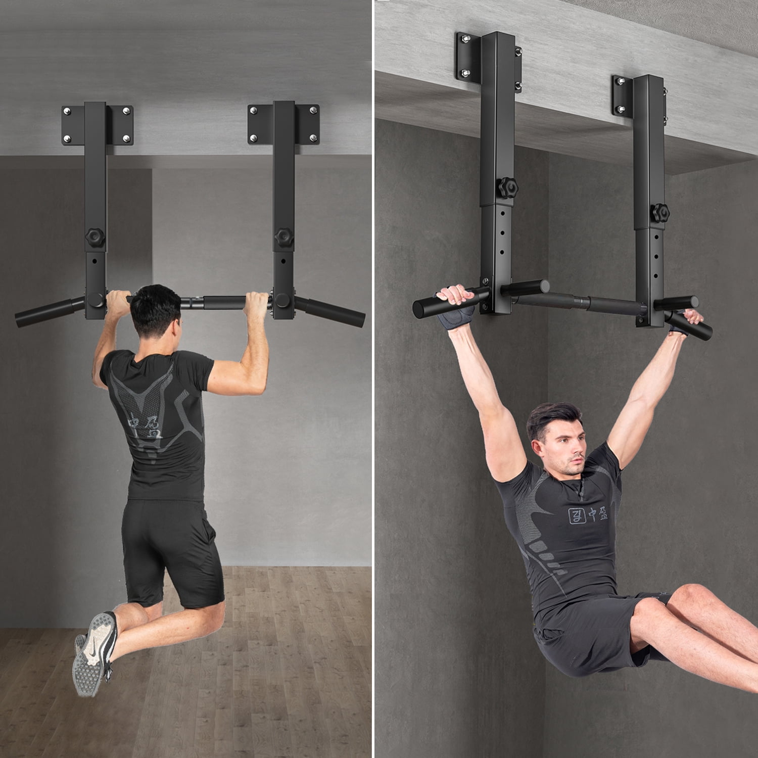 Wall Joist Mount Pull Up Bar, Beam Mounted Chin Up Bar for Home Gym