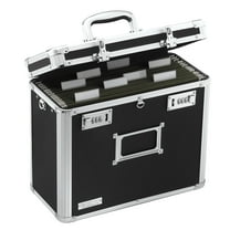 Vaultz® Locking File Tote, Letter Size, 12 1/4"H x 13 3/4"W x 7 1/4"D, Black