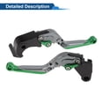 thumbnail image 7 of Unique Bargains Short/Long Brake Clutch Levers for Kawasaki ZX6R 2019-2025 Adjustable Motorcycle Handlebar Brake Lever Aluminum Alloy Titanium Handle Green End 1 pair, 7 of 7
