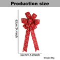thumbnail image 3 of Home Wall Decor Christmas Tree Topper Wreath Bow (Multi-Headed Berry Ribbon) – Handmade Green Bow with Red-Green Glitter for Xmas Tree – 1X Berry Bow Celebration of Life Decorations Deals, 3 of 9