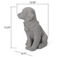 thumbnail image 3 of GDF Studio Gary Outdoor Dog Garden Statue, Stone Gray, 3 of 7