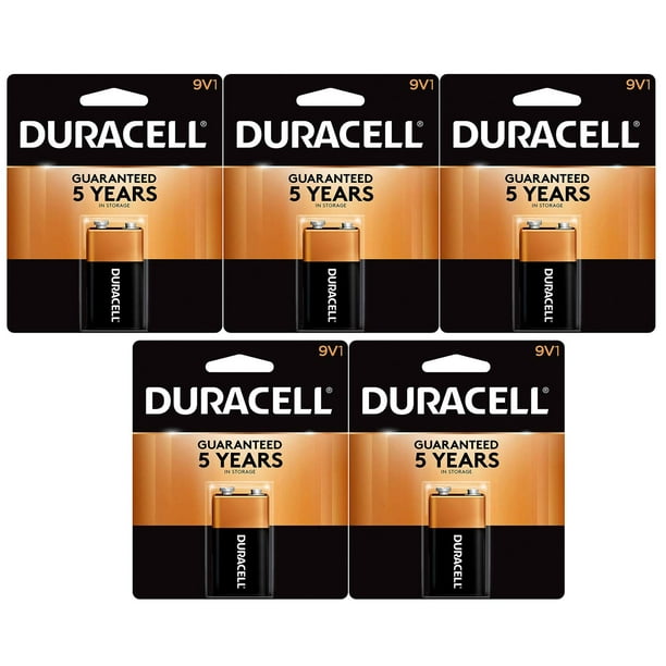 Batería alcalina Duracell de 9 V (paquete de 5)