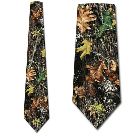 Foliage Camouflage - Green Leaves Necktie Camo Mens Tie by Three Rooker Necktie Company