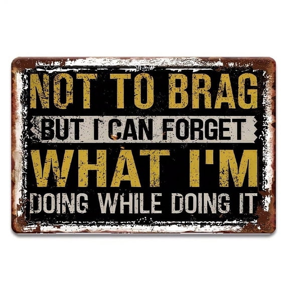 HELLOYOUNG Metal Tin Sign Funny Vintage Wall Decor for Home Office Bar Cafe, Retro Rustic Hanging Plaque with Unique Design