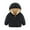 Black, variant on Esaierrr Kids Toddler Hooded Down Cotton Jacket for Boys Girls 1-7Y Long Sleeve Coats with Hooded Solid Colour Cotton Coat Tops Elasticated Cuffs Warm Cotton Coat Fall Winter