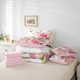 thumbnail image 6 of Castle Fairy Pink Floral Rose Bedding Comforter Set 7-Piece for Teens Female Girls,Flying Butterflies King Bedding Sets,Spring Garden Ultra Soft Bed Sheets,Ultra Soft Home Decor,Reversible, 6 of 8