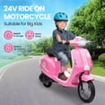 thumbnail image 2 of Roromall Kids Electric Moped Scooter, 24V 350W Ride on Motorcycle, Max Up to 14MPH, with Rear Brake, Twist Grip Throttle & LED Light, for Kids/Teens 8-12, 2 of 7
