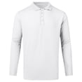 thumbnail image 3 of Trgacdwlo Knit Mens Polo Shirt V Neck Button Long Sleeve Shirt Men Ribbed Stretchy Dressy Casual Mens Golf Polo Shirts White M, 3 of 8