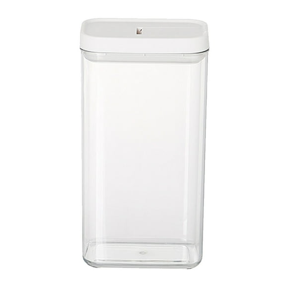 Transparent Airtight Food Storage Containers with Lids, BPA Free Plastic Kitchen Pantry Organization Canisters for Flour, Sugar, Grains, Cereals, Sealed Preservation Can