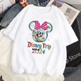 thumbnail image 3 of Camiseta de algodón para niños Disney, disfraz nuevo de verano para niños, ropa deportiva de moda, informal, de manga corta, para niño y niña, camiseta blanca de manga corta, 3 of 5
