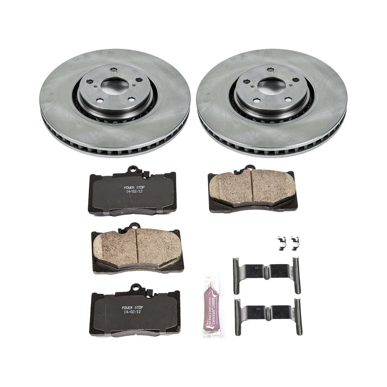 Power Stop Front Stock Replacement Brake Pad and Rotor Kit KOE4634