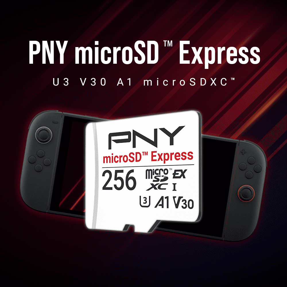 PNY microSD™ Express 512GB UHS-I U3 V30 A1 microSDXC Flash Memory Card, up to 890 Read & up to 810 Write, Compatible with Nintendo Switch 2