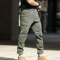 thumbnail image 2 of YLSDY Tactical Cargo Pants for Men Outdoor Waterproof Quick Dry Hikking Pants Baggy Ripstop Work Overalls Multi Pocket Trousers Army Green L, 2 of 9