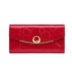 thumbnail image 1 of Cartera de cuero Minnieouse para mujer con botón a presión tarjetero Rectangular Rojo Tipo 1, 1 of 6