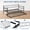 black, variant on Space-Saving Twin Metal Daybed with Trundle - Heavy Duty Steel Slat Support, Headboard, Convertible Sofa Bed Frame for Living Room, Bedroom, Guest Room - Black, Twin Size Set