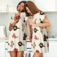 thumbnail image 7 of Women's Nightgown Short Sleeve Sleepwear Crew Neck Casual Sleepshirt, Japanese Culture Japan, 7 of 7