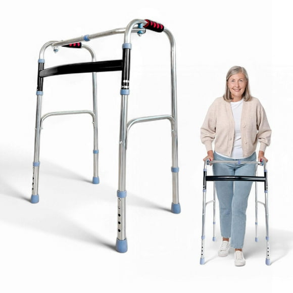 Andadera Ortopedica Plegable de Aluminio Reforzada Andador negro Grande