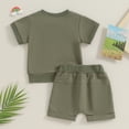 thumbnail image 6 of Douhoow Summer Toddler Baby Boys Clothes 6 12 18 24 Months 3 Years Solid Color Short Sleeve T-Shirt Shorts 2Pcs Casual Outfit, 6 of 9