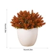 thumbnail image 3 of Leodye 1PCS Mini Simulated Green Bonsai Potted Plant Artificial Desktop Ornament Natural Style Faux Flower Decor for office Bedroom Table Layout -6.3x6.3x6.3in, 3 of 6