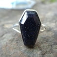 thumbnail image 6 of Genuine Blue Sunstone Gothic Ring, Natural 925 Sterling Silver, Handmade Coffin Gemstone Ring For Women, Ethnic Ring, Birthday Gifts For Mom, Promise Ring (Blue Sunstone), 6 of 9