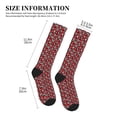 thumbnail image 2 of Lsque Red Floral Pattern Sport Compression Socks for Men & Women 15-20 mmHg Knee High Nurse Pregnant Running Medical and Travel Athletic, 2 of 6