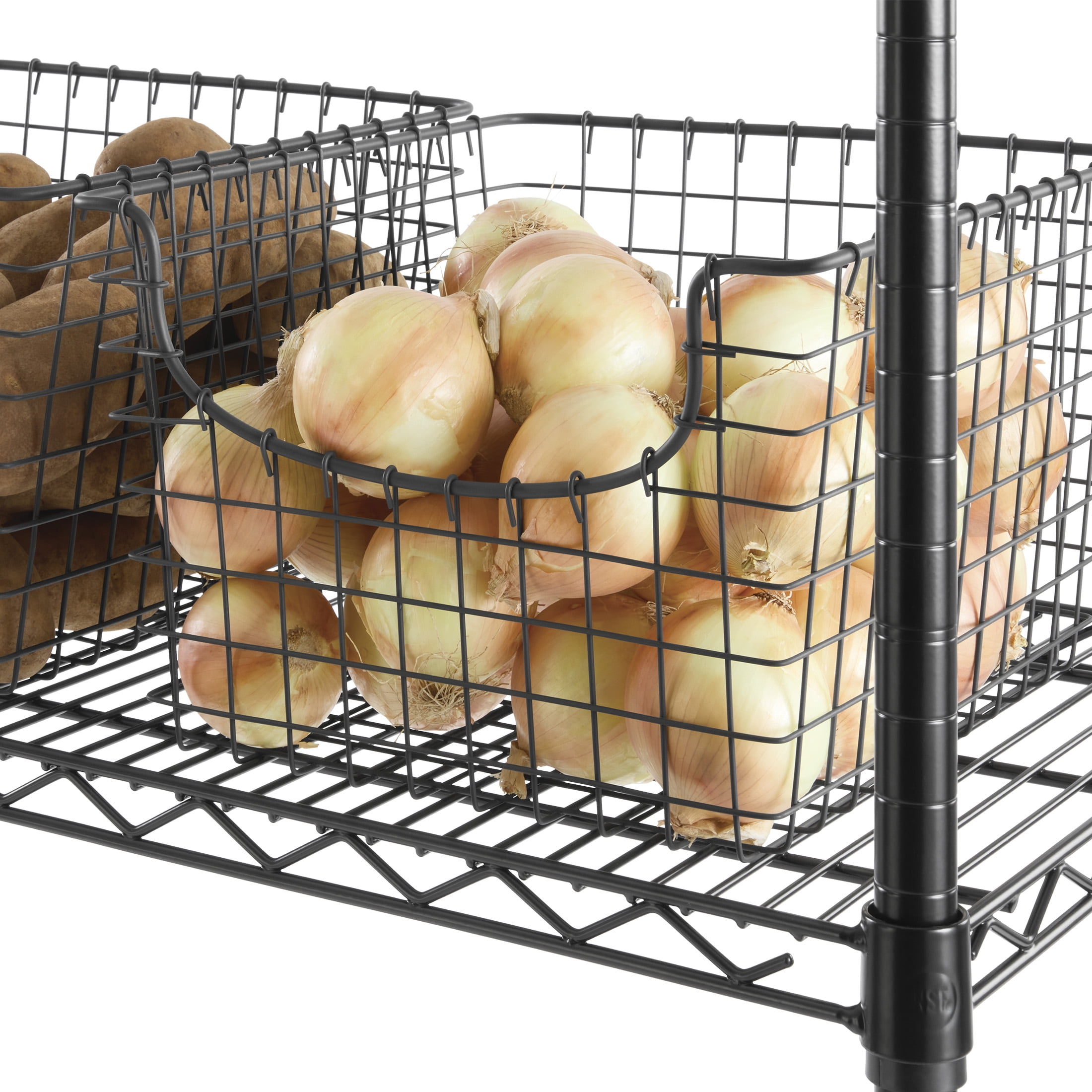 Hyper Tough 5-Tier Multipurpose Steel Wire Shelving Rack, Black, 3000 lbs Capacity