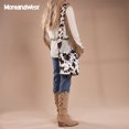 thumbnail image 4 of Montana West Crossbody Purses and Handbags for Women Double Compartments Cross Body Bag with Adjustable Strap, Cow Print, 4 of 8