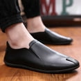 thumbnail image 4 of Black Mens Loafers Round Toe Soft Sole Comfortable Slip On Solid Color Design For Casual Indoor Outdoor Wear In Spring And Summer Size 42, 4 of 9
