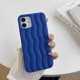 thumbnail image 1 of Funda con textura de ondas de agua en 3D para iPhone 14 Pro Max, azul real, 1 of 4