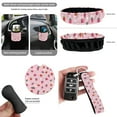 thumbnail image 4 of Jeiento Cute Strawberry Full Set Car Seat Cover Front and Back Include Trash Bin/Seat Belt Covers/Steering Wheel Covers/Air Vent Phone Holder/Rearview Mirror Cover/Coaster/Keychain 15 Piece, 4 of 6