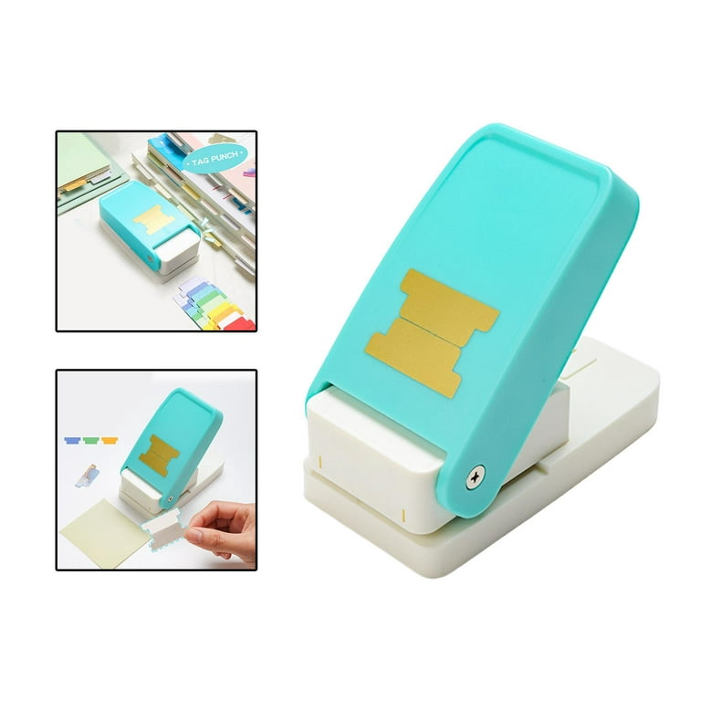 Tab Punch Loose Leaf Separator Label Punch Hole Punch Paper Punching Paper Craft Folder Punch for Bookmark Card Making Notepad, Size: 12.6cmX6.6CM