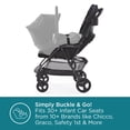 thumbnail image 2 of Contours Quick Elite Baby Stroller, Lightweight Compact Travel Stroller, Toddler Stroller, Infant Car Seat Compatibility, Multi-Position Seat Recline, Sun Canopy, 5-Point Safety Harness -Eclipse Black, 2 of 5